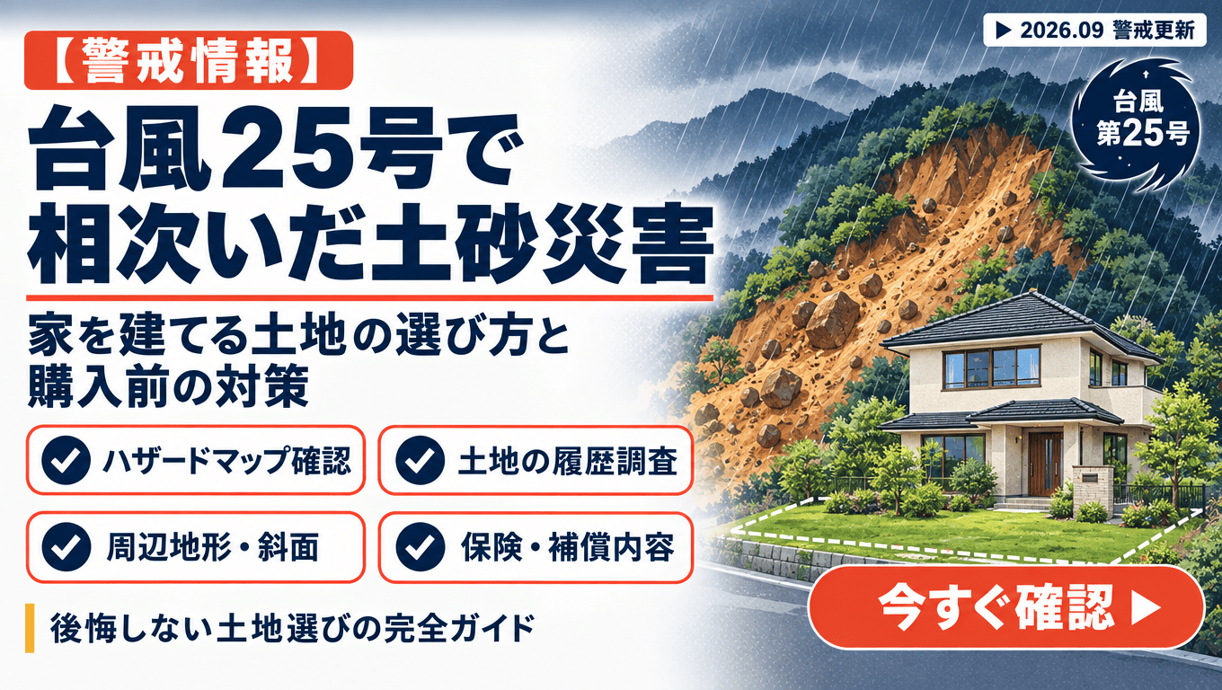 台風25号で相次いだ土砂災害|家を建てる土地の選び方と購入前の対策